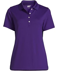 Lands' End Women's Short Sleeve Solid Active Polo