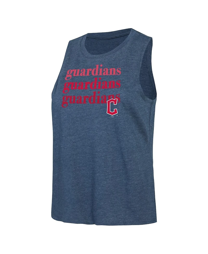 Women's Concepts Sport Charcoal, Navy Cleveland Guardians Meter Muscle Tank and Pants Sleep Set