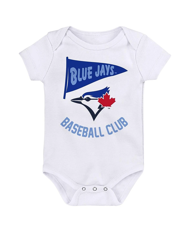 Baby Boys and Girls Fanatics Toronto Blue Jays Fan Pennant 3-Pack Bodysuit Set