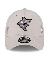 Men's New Era Cream Miami Marlins 2024 Clubhouse 39THIRTY Flex Fit Hat