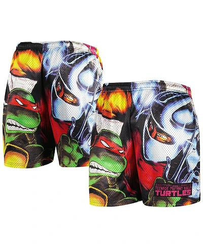 Men's Chalk Line Black Teenage Mutant Ninja Turtles Eastman & Laird 1984 Cover Retro Shorts