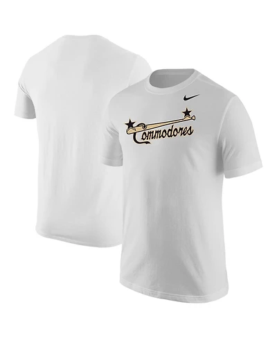 Men's Nike White Distressed Vanderbilt Commodores Baseball Vault T-Shirt