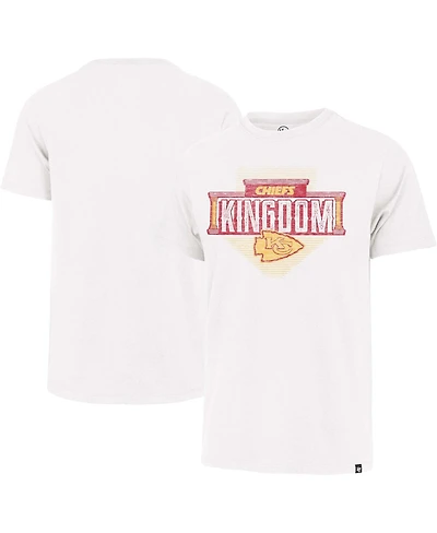 Men's '47 Brand White Distressed Kansas City Chiefs Regional Franklin T-shirt