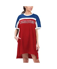 Women's G-iii 4Her by Carl Banks Red, Royal Philadelphia Phillies Circus Catch Sneaker Dress