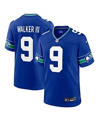Men's Nike Kenneth Walker Iii Royal Seattle Seahawks Throwback Player Game Jersey