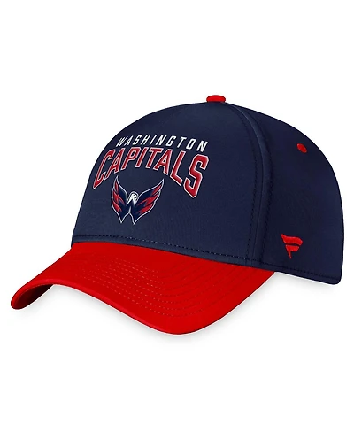 Men's Fanatics Navy, Red Washington Capitals Fundamental 2-Tone Flex Hat