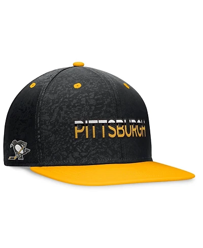Men's Fanatics Black, Gold Pittsburgh Penguins Authentic Pro Alternate Jersey Snapback Hat