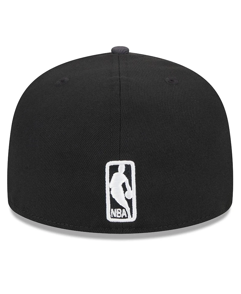 Men's New Era Black Brooklyn Nets 2024 Nba All-Star Game Rally Drive Checkerboard 59FIFTY Crown Fitted Hat