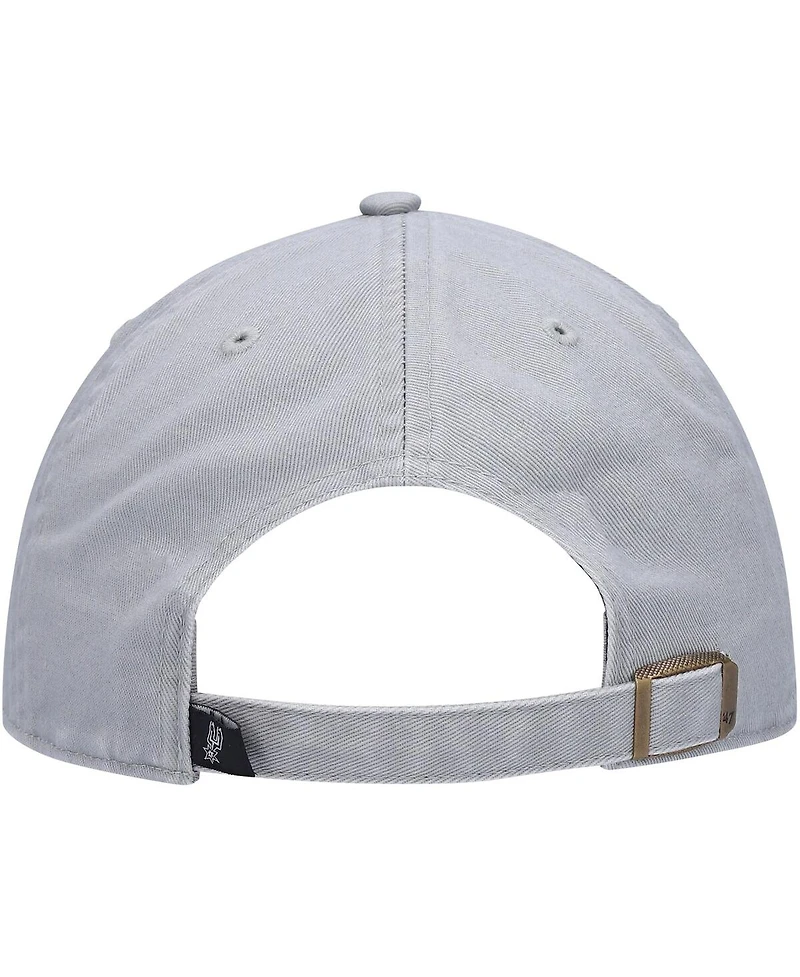 Men's '47 Brand Gray San Antonio Spurs Team Clean Up Adjustable Hat