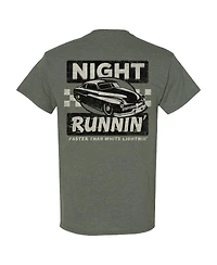 Men's Checkered Flag Sports Heather Green Nascar Night Runnin' T-shirt