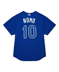 Men's Mitchell & Ness Hideo Nomo Royal Distressed Los Angeles Dodgers Cooperstown Collection 2004 Batting Practice Jersey