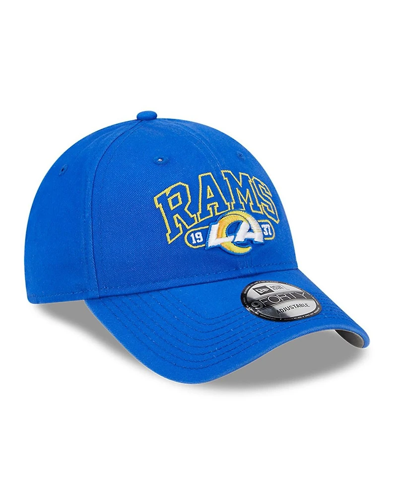 Men's New Era Royal Los Angeles Rams Outline 9FORTY Snapback Hat