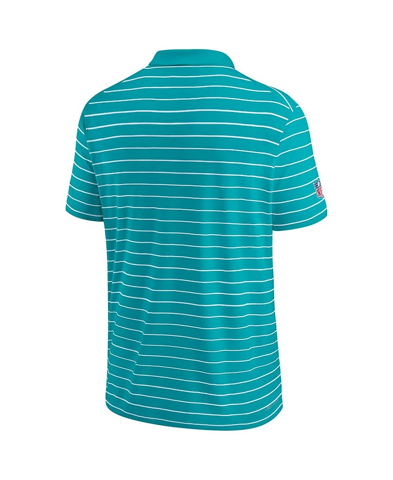 Men's Nike Aqua Miami Dolphins 2022 Sideline Lock Up Victory Performance Polo Shirt