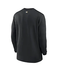 Men's Nike Black Pittsburgh Pirates Authentic Collection Game Time Performance Quarter-Zip Top