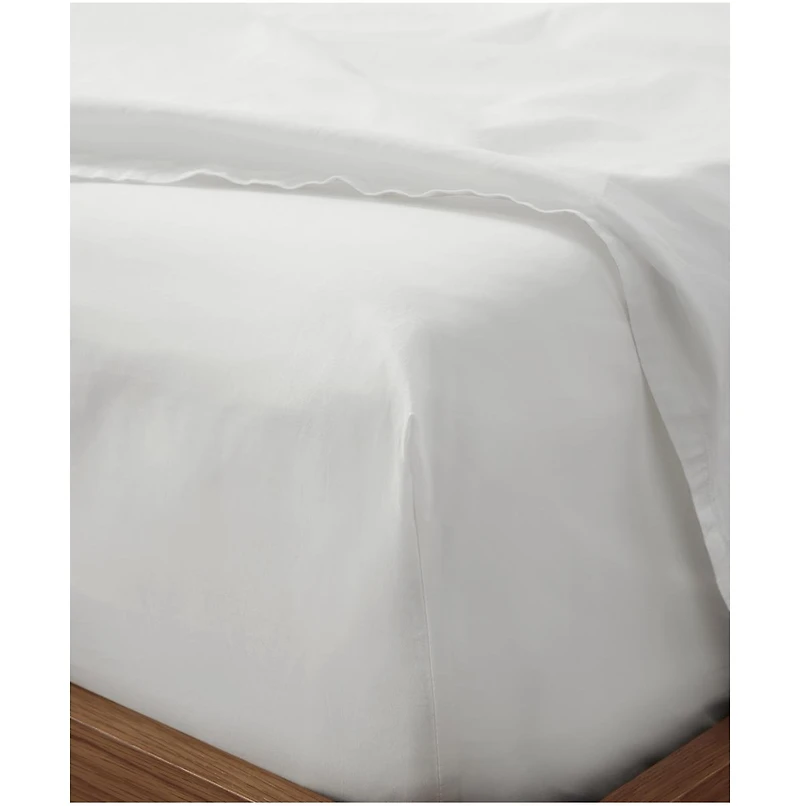 Organic Cotton Cool-Air Percale Fitted Sheet - Queen