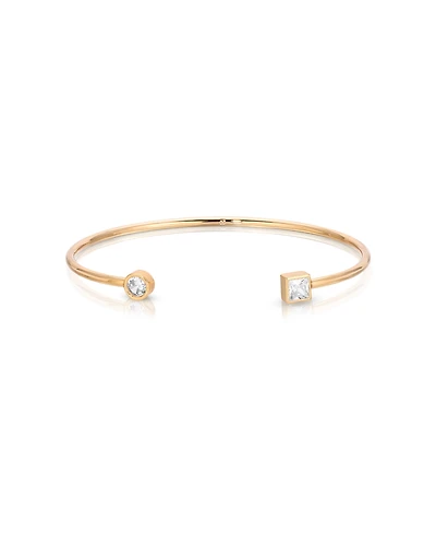 Ettika Crystal Shapes 18k Gold Plated Bracelet Cuff