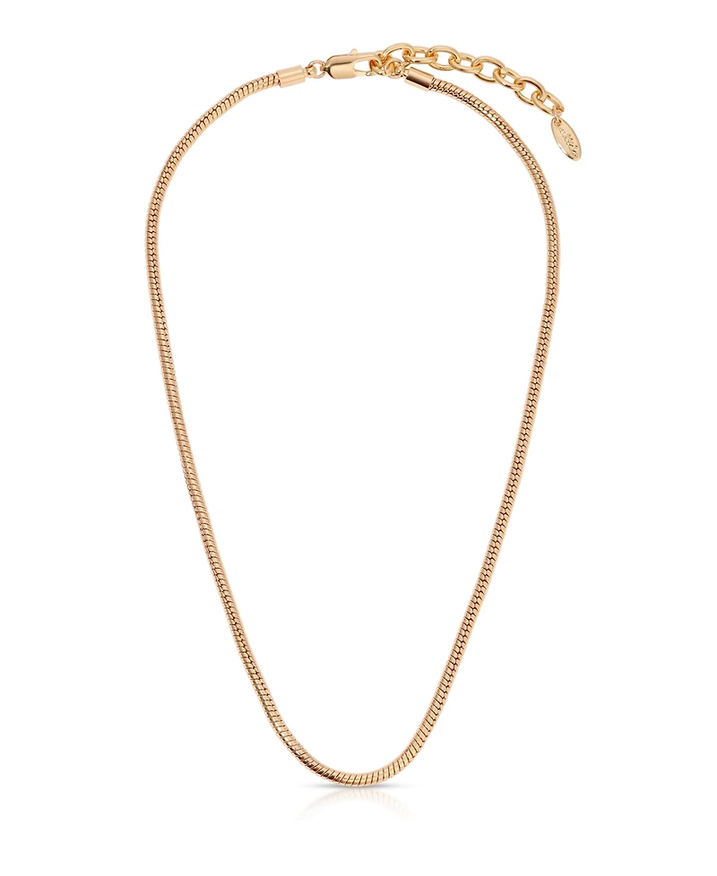 Ettika Classic 18k Gold Plated Snake Chain Necklace