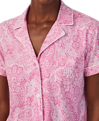 Lauren Ralph Lauren Women's 2-Pc. Notched-Collar Bermuda Pajamas Set