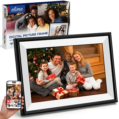 Elime 10.1" WiFi Frameo Digital Picture Frame - Auto Rotate Free Unlimited Storage
