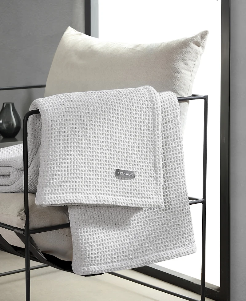Vera Wang Waffleweave Cotton Reversible Blanket, Full/Queen