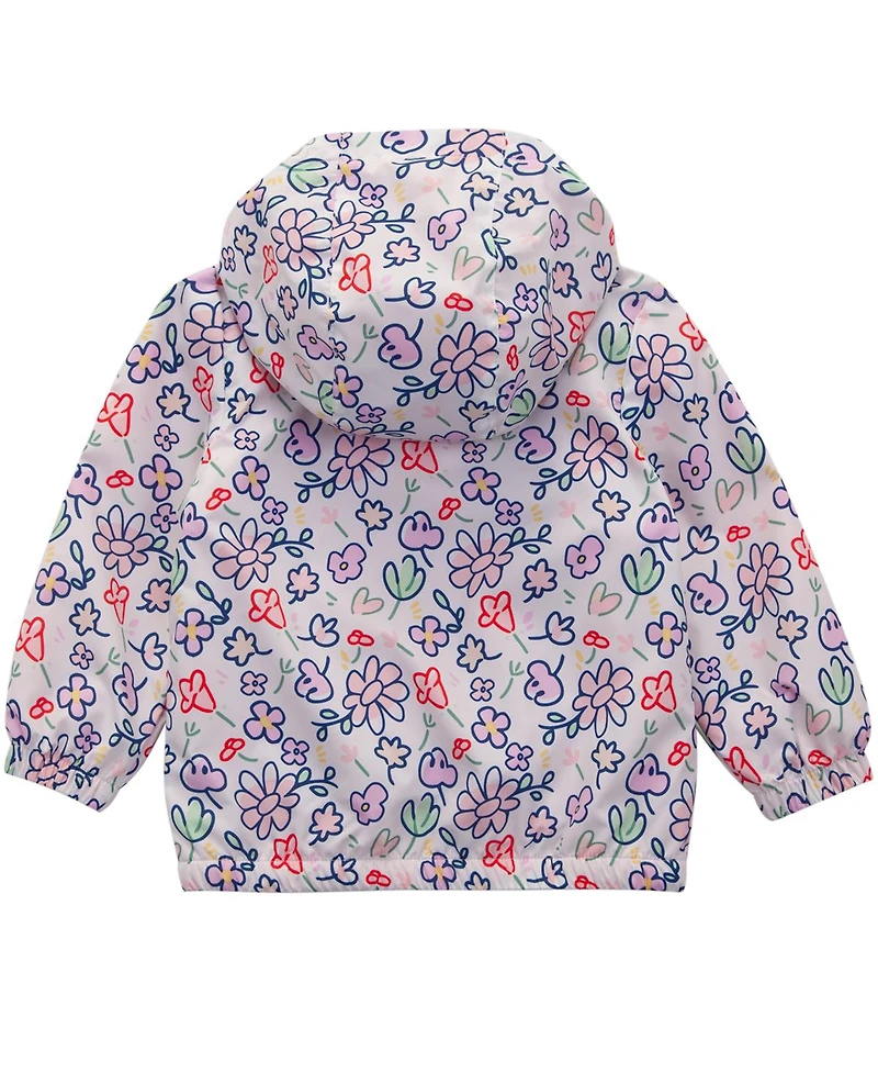 Rokka&Rolla Toddler Girls Fleece Lined Windbreaker Rain Jacket