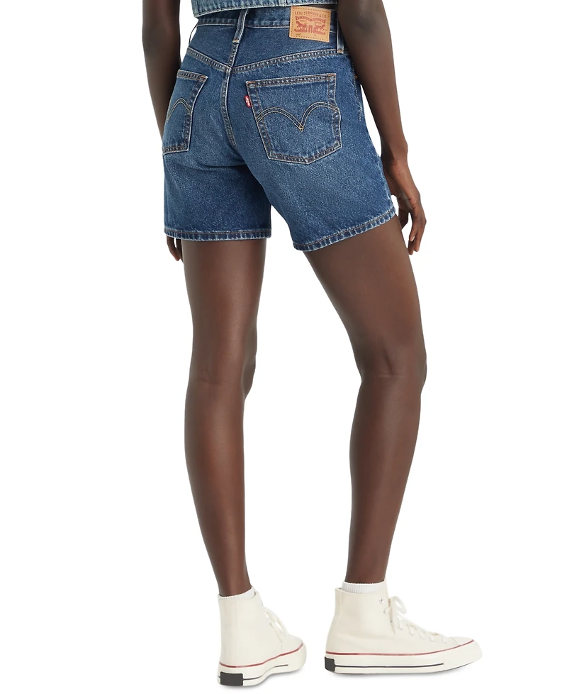 Levi's 501 Mid-Thigh High Rise Straight Fit Denim Shorts