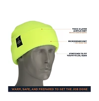 RefrigiWear Men's Four Layered Soft Acrylic Knit Winter Beanie Fat Cap