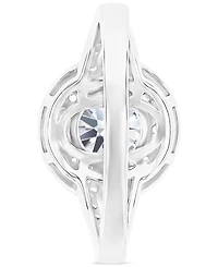 Amethyst (1-1/5 ct. t.w.) & Lab-Grown White Sapphire (5/8 Halo Birthstone Ring Sterling Silver (Also Additional Birthstones)