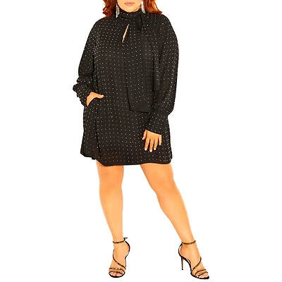 City Chic Plus Nailhead Tunic Top