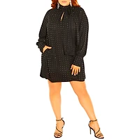 City Chic Plus Nailhead Tunic Top