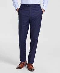 Michael Kors Men's Classic-Fit Wool-Blend Stretch Plaid Suit Separate Pants