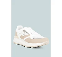 Juliette chain detailing lace up sneakers
