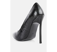urchin croc high stiletto heel pumps