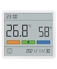 ATuMan Indoor Thermometer Hygrometer with Large Digital Date Clock