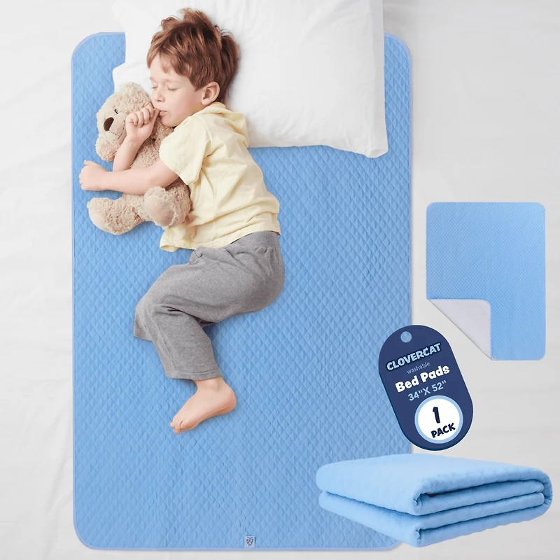 Clovercat 1-Pack Ergonomic Waterproof Baby Crib Mattress Protector Pad