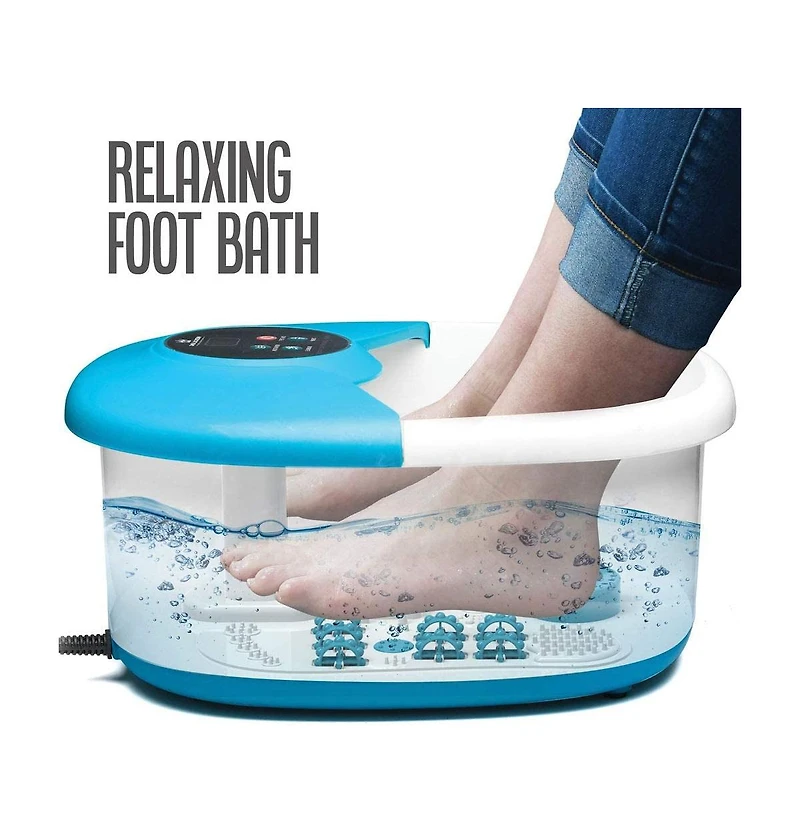 Foot Spa Massager with Heat, 14 Rollers in Foot Shape