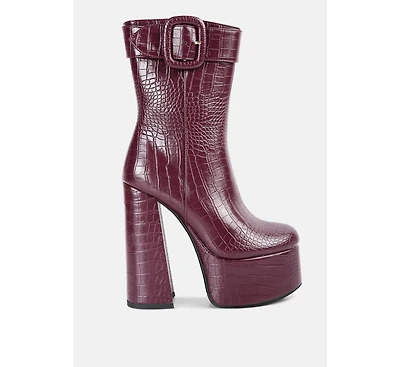 Bumpy Platform Bootie Women