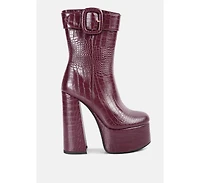 Bumpy Platform Bootie Women