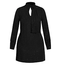 City Chic Plus Nailhead Tunic Top