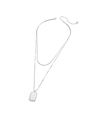Women's Wear by Erin Andrews x Baublebar Tennessee Titans Silver Dog Tag Necklace
