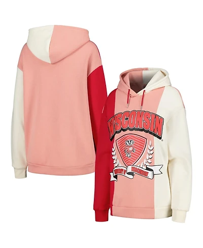 Women's Gameday Couture Red Wisconsin Badgers Hall of Fame Colorblock Pullover Hoodie