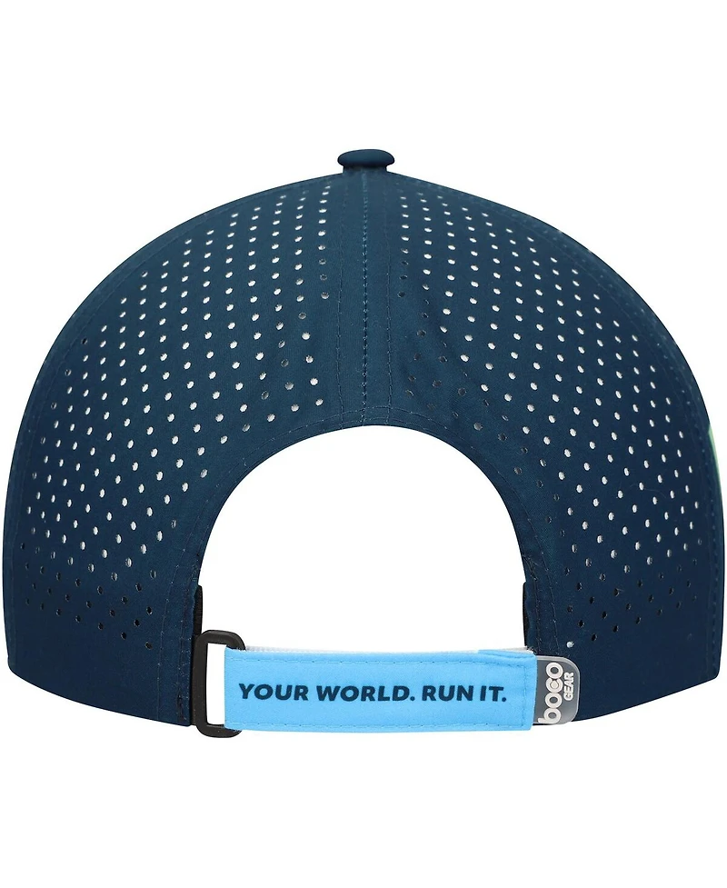 Men's and Women's Navy World Marathon Majors Running Trucker Adjustable Hat