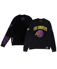 Men's and Women's Nba x Two Hype Black Los Angeles Lakers Culture & Hoops Heavyweight Pullover Sweatshirt