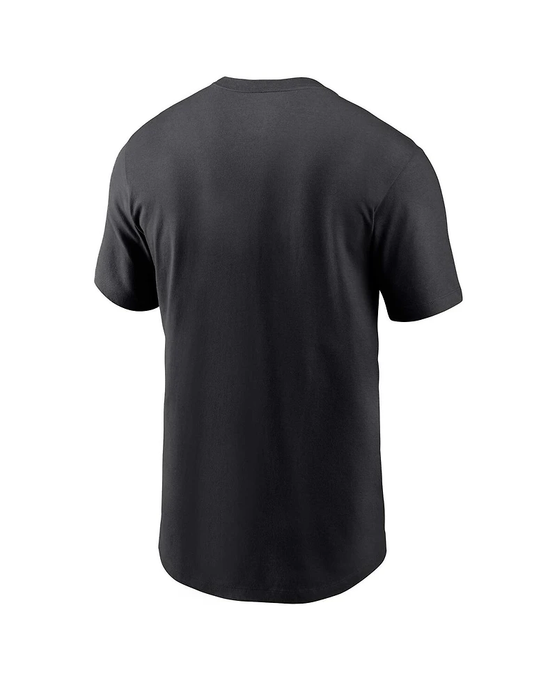 Men's Nike Black Miami Marlins Local Team Skyline T-shirt