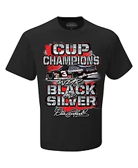 Men's Checkered Flag Sports Black Dale Earnhardt Champions Wear T-shirt