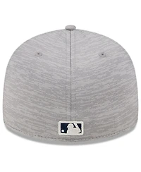 Men's New Era Gray Atlanta Braves 2024 Clubhouse Low Profile 59FIFTY Fitted Hat