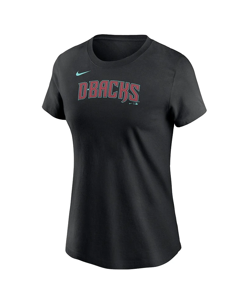 Women's Nike Black Arizona Diamondbacks Wordmark T-shirt