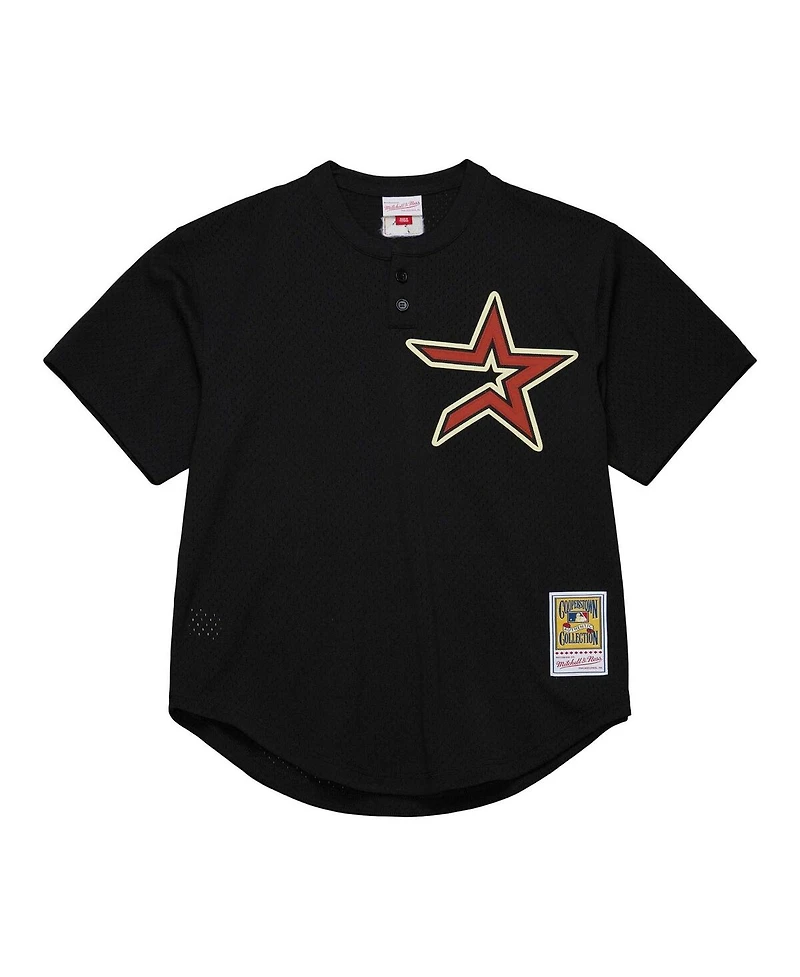Men's Mitchell & Ness Craig Biggio Black Houston Astros Cooperstown Mesh Batting Practice Jersey
