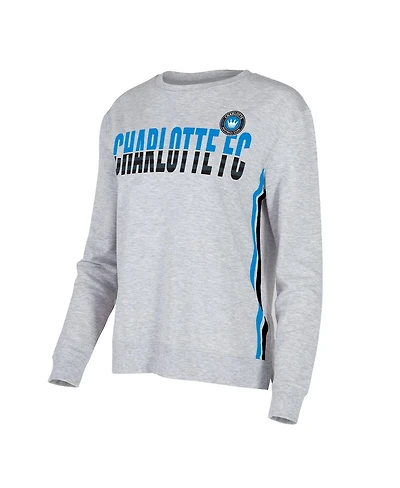 Women's Concepts Sport Gray Charlotte Fc Cedar Tri-Blend Long Sleeve T-shirt