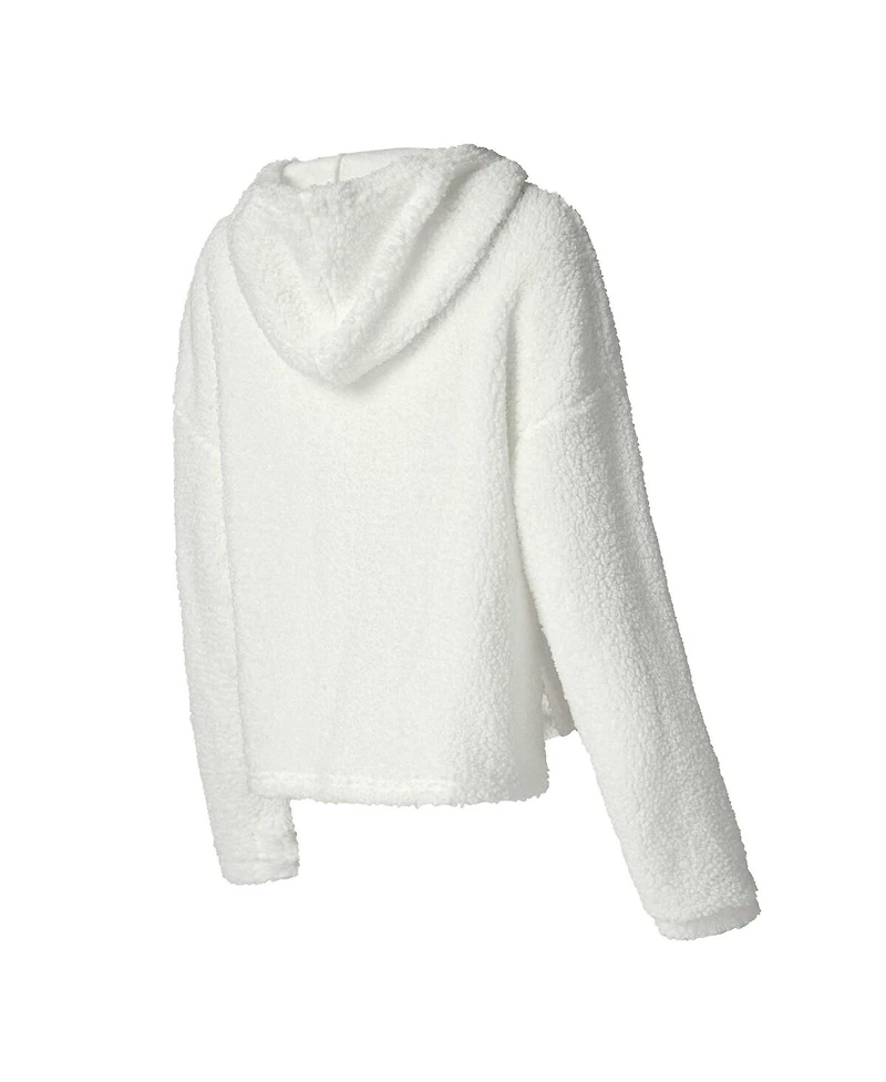 Women's Concepts Sport Cream Chicago White Sox Fluffy Hoodie Top and Shorts Sleep Set